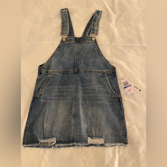 Aqua Girl Kids Denim Distressed Jumper Size XL NWT - Picture 1 of 4